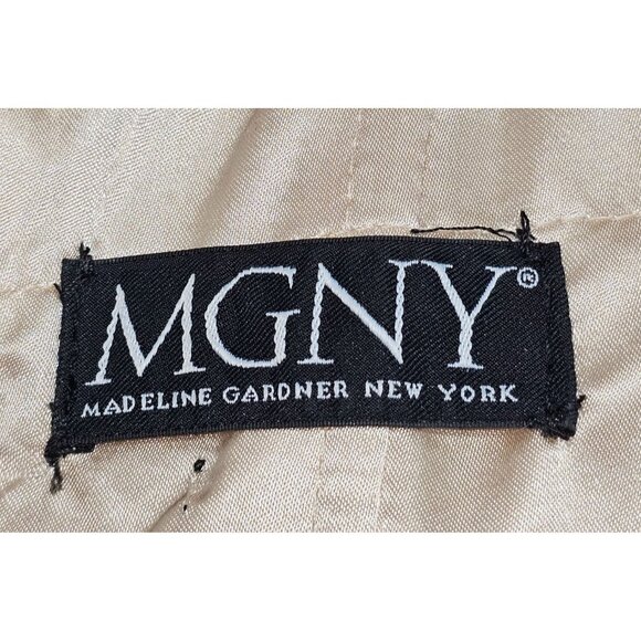 MGNY Women Black Long Sleeve Lace & Beaded Gown Formal Evening Dress Sz 10 2580 - Picture 13 of 16